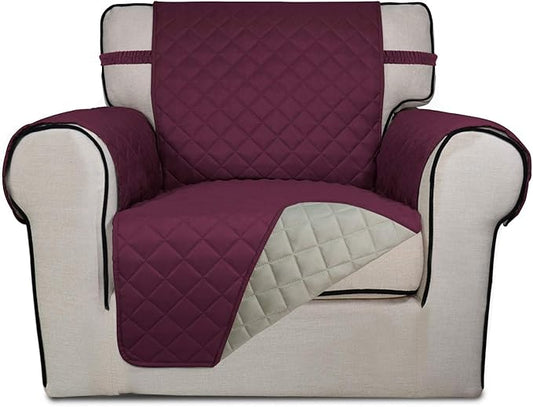 PureFit Reversible Quilted Sofa Cover, Water Resistant Slipcover Furniture by PureFit