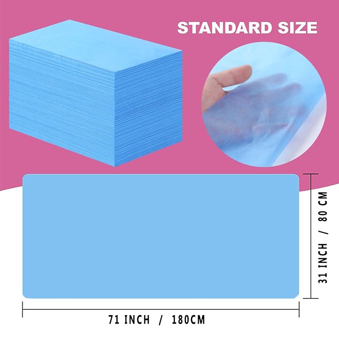 Disposable Bed Sheets 200 Pcs 31" x 71" Massage Table Sheets Non Woven Fabric - Image 4