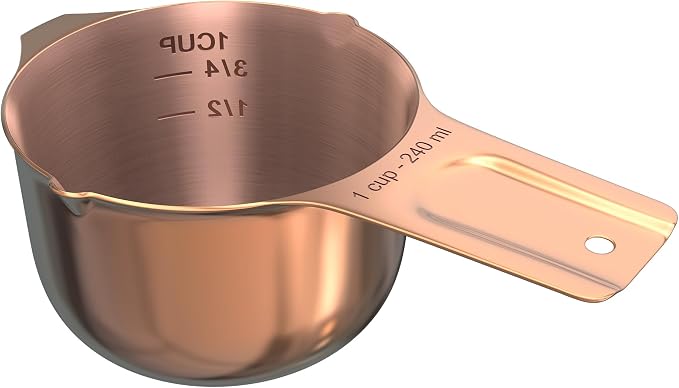 Color Up 1 Cup Measuring Cup – Premium Copper Stainless Steel, Accurate - Image 7