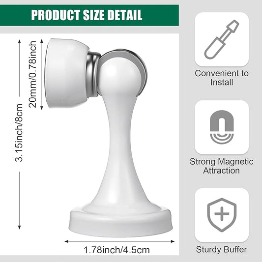 8 Pcs Magnetic Door Stoppers Stainless Steel Door Stops Magnetic Catch Holder - Image 2