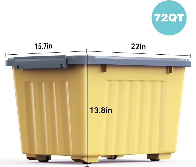 Nazhura Plastic Storage Bin, Stackable and Nestable Storage Boxes