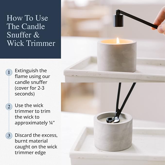 Candle Wick Trimmer and Candle Snuffer Accessory Set – Pick Your Color - Image 6