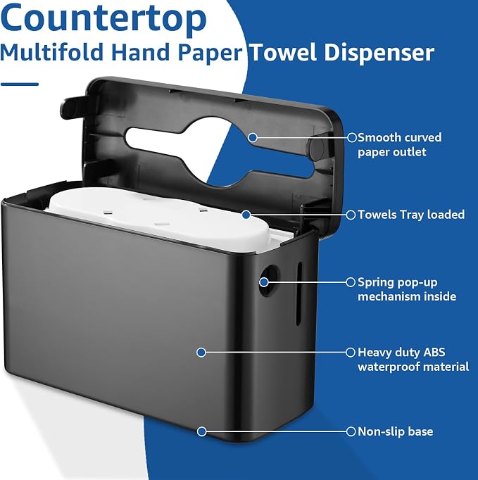 Paper Towel Dispenser Countertop, Hand Towel Dispenser, Commercial Paper Towel - Image 5