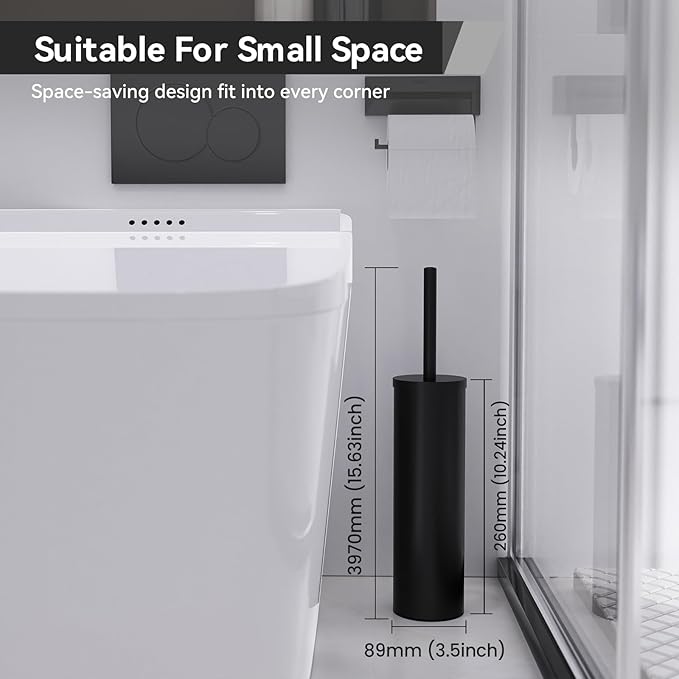 DOWRY Toilet Brush and Holder for Bathroom Storage Organization Deep Cleaning - Image 6