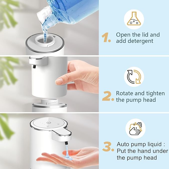Automatic Liquid Soap Dispenser Bathroom Kitchen Dish Liquid Body Shampoo - Image 5
