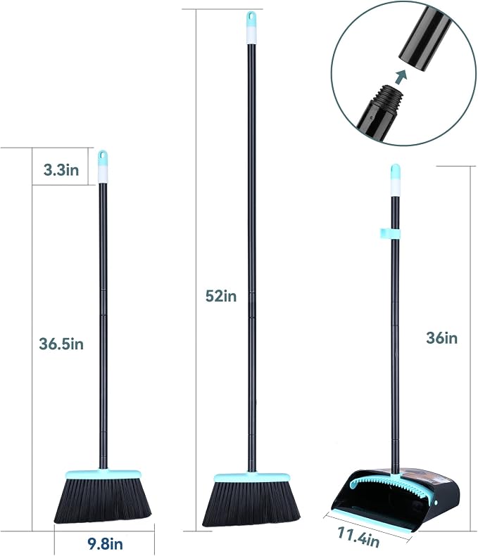 Broom with Dustpan Combo Set, Dust pan with Broom Combo Set, Standing Dustpan - Image 8