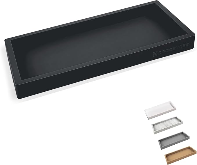 Countertop and Vanity Tray – Small 7.7” Silicone Tray, Soap Dispenser Trays by Spacewiser