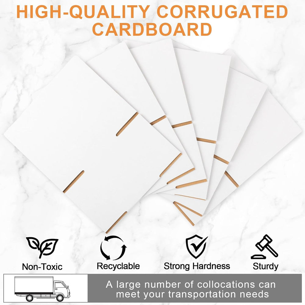 Yeaqee 72 Pcs 7 x 5 x 4 Inch Shipping Boxes for Small Business,White