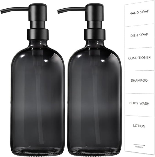 GMISUN Black Soap Dispenser, 2 Pack Hand Soap Dispensers by GMISUN