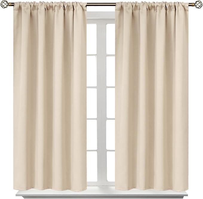 BGment Champagne Blackout Curtains 45 Inches Long by BGment