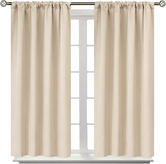 BGment Champagne Blackout Curtains 45 Inches Long by BGment