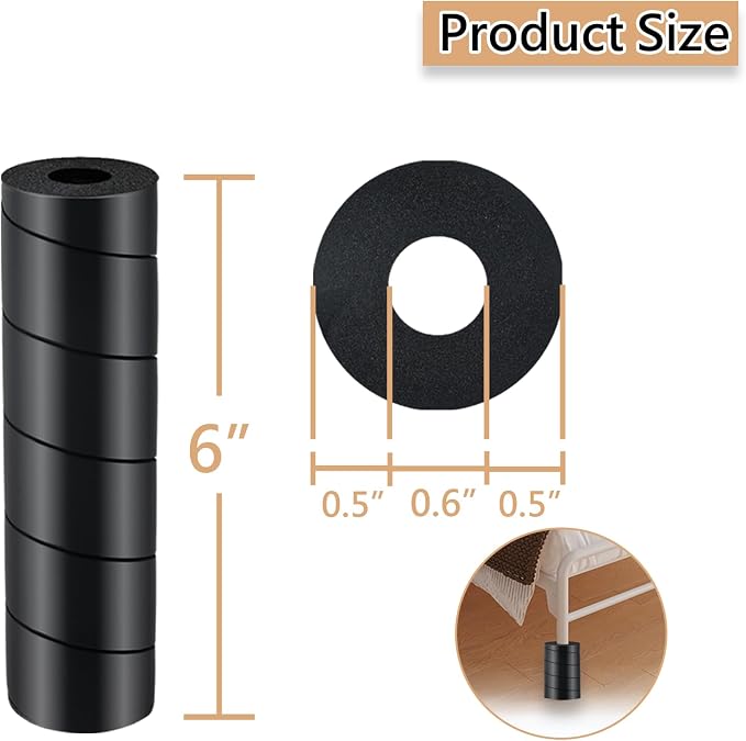 8 Pcs Bed Frame Toe Protectors, Non-Adhesive Bed Frame Leg Covers - Image 5
