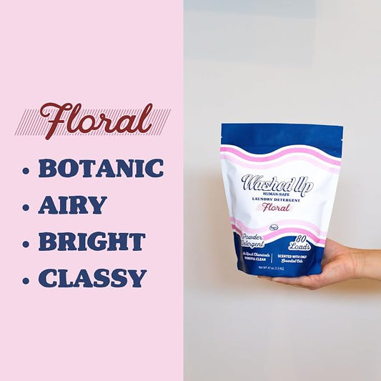 Floral Laundry Detergent Powder | Only 100% Pure Essential Oils | Safe - Image 2