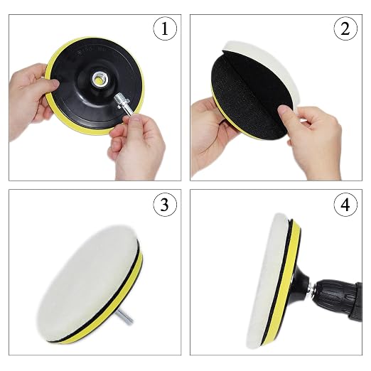 Car Foam Polishing Buffing Kit, Polishing Buffing Pads, Wool Pads, Polishing & - Image 4