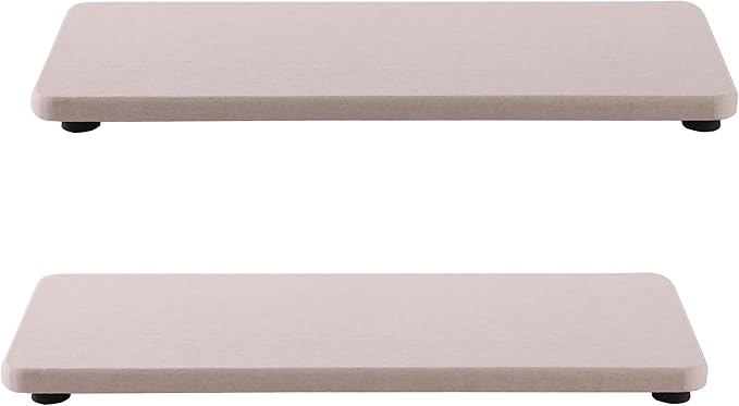 2 Pcs Water Absorbing Stone Trays, Kitchen/Bathroom Sink Soap Dish, Diatomite by NiuYichee