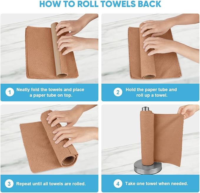 AIDEA Microfiber Cleaning Cloth 330 Sheets 6 Roll, Microfiber Towels - Image 7