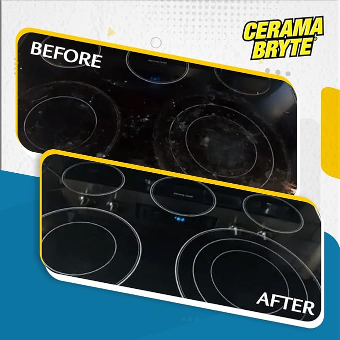 Cerama Bryte Glass Cooktop and Stove Top Cleaner Combo Kit - Image 7