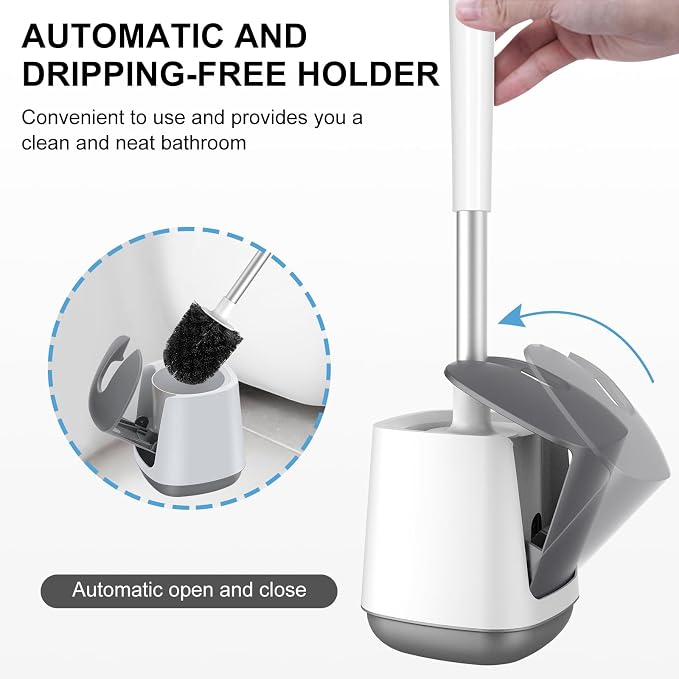 SetSail Toilet Brush 3 Pack Toilet Bowl Brush and Holder Toilet Cleaner Brush - Image 4