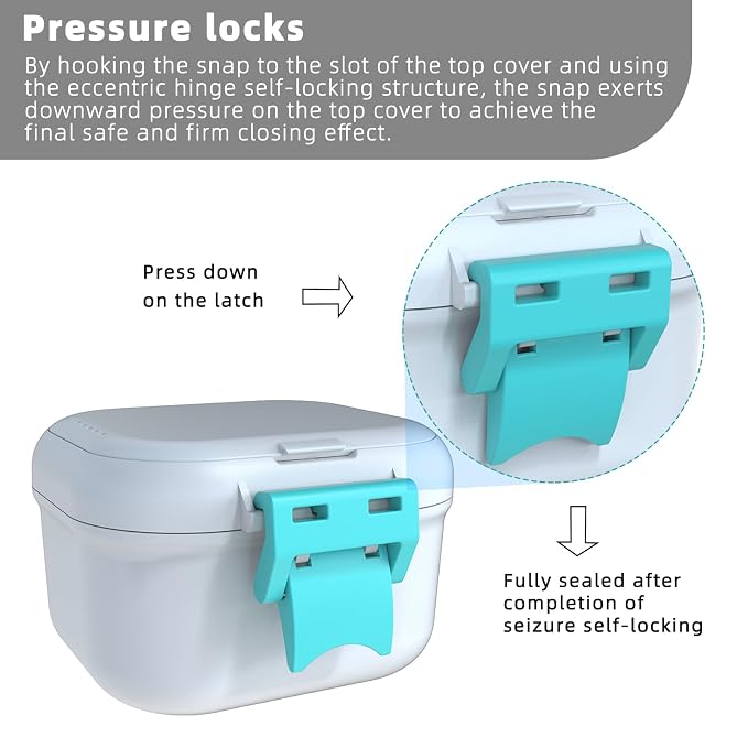 ARGOMAX Leak Proof Denture Bath Cup, Portable Soaking Denture Box, Denture Bath - Image 5