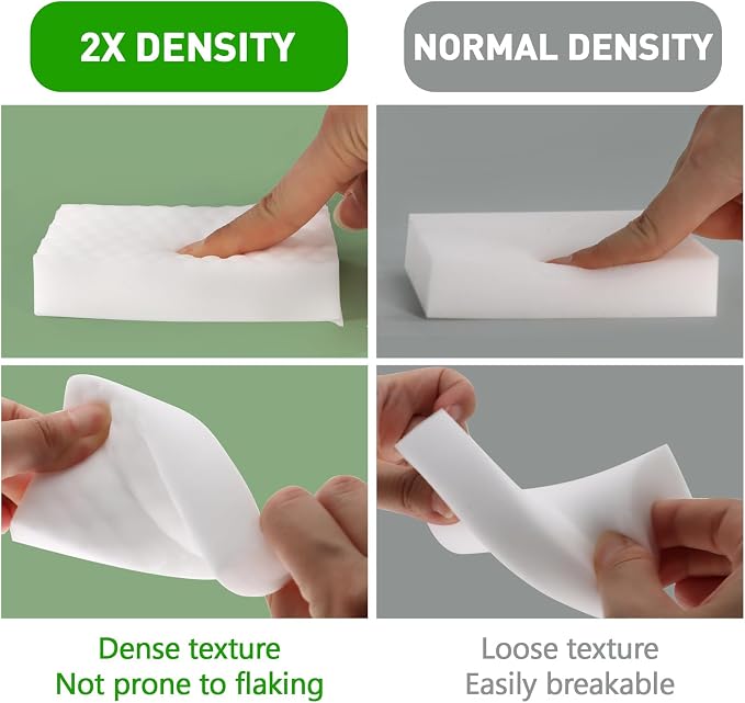 Sponge Eraser 20 Pack 2X Density and Long Lasting Melamine Sponges - Image 5