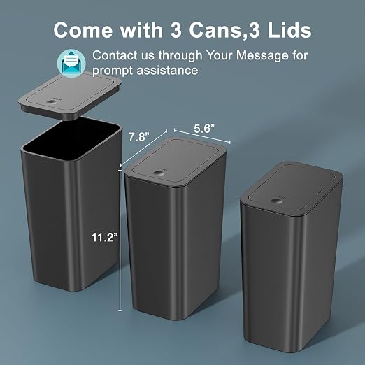 N. NETDOT 3 Pack Small Trash Can - Image 5