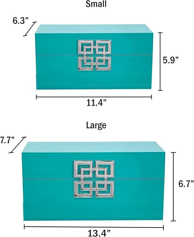Galt International Large & Small Decorative Storage Box w/Hinged Lid - Image 9