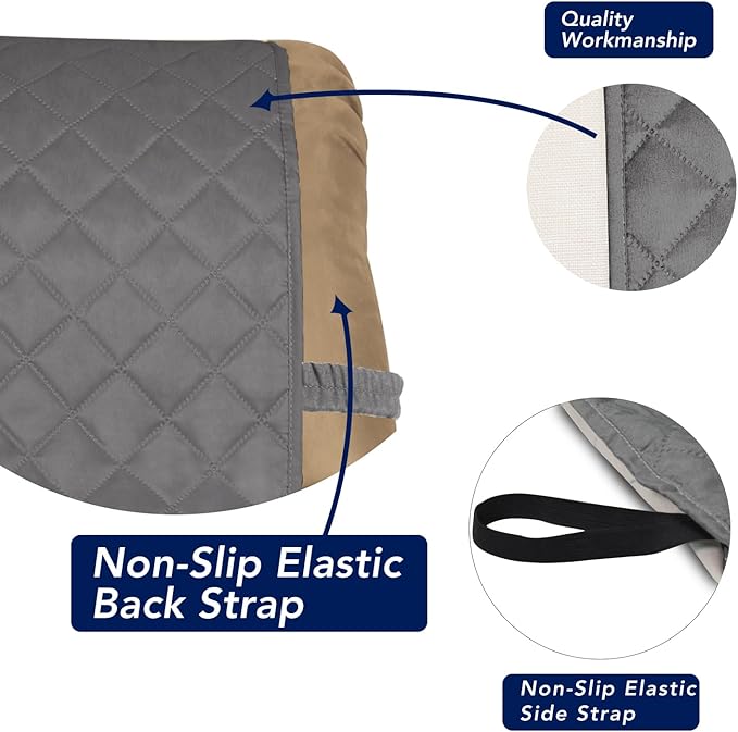 PureFit Reversible Quilted Sofa Cover, Water Resistant Slipcover Furniture - Image 3