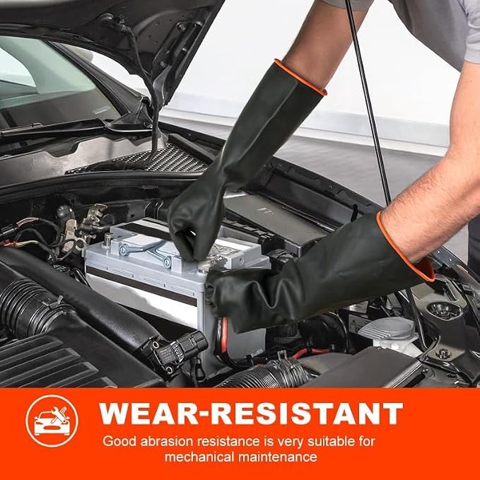 Heavy-Duty Latex Chemical Resistant Gloves - Image 7