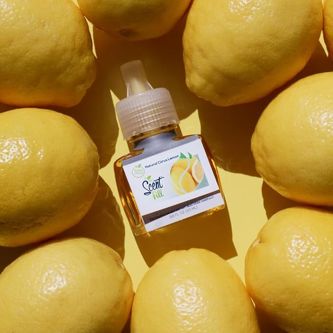 Scent Fill 100% Natural Lemon & Citrus Plug in Air Freshener, Scented Oil - Image 3