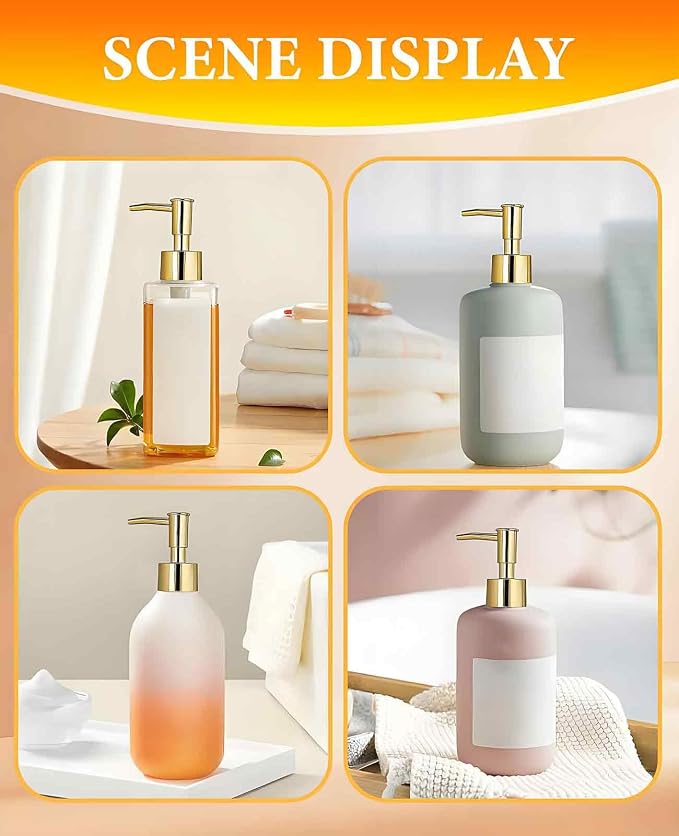 6 Pack Gold Soap Dispenser Pump, Top Replacement - Image 5