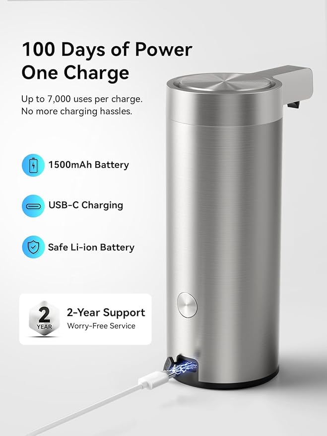 SUNLY Touchless Automatic Soap Dispenser – Clog-Free Pump, 0.2s Fast Sensor - Image 5