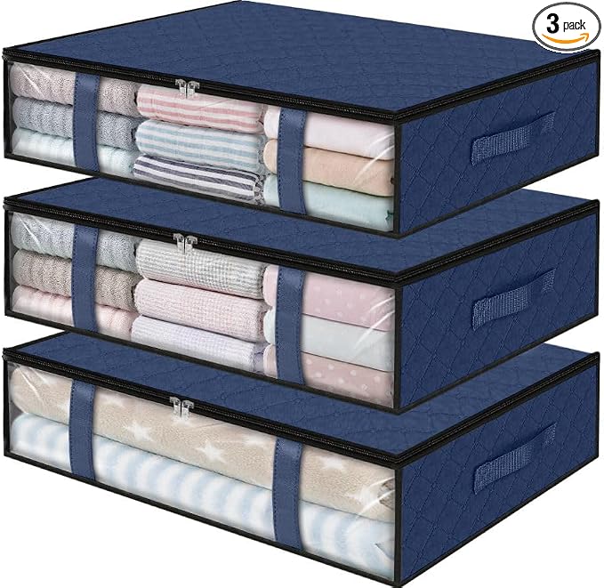 StorageRight Under Bed Storage Bins, Breathable Organizer by StorageRight