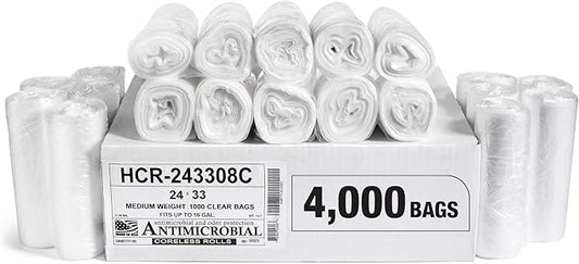 Aluf Plastics High Density Trash Bags, 16 Gallon, 8 Micron, by AlufPlastics