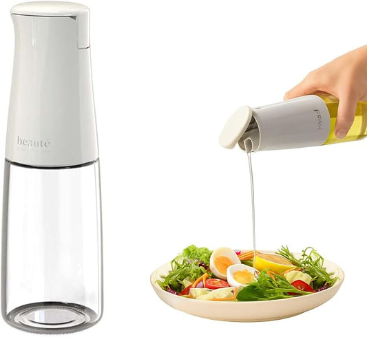 17oz Glass Oil Dispenser for Kitchen, Auto Flip、Non-Drip、Leak Proof, Oil by JANSSE