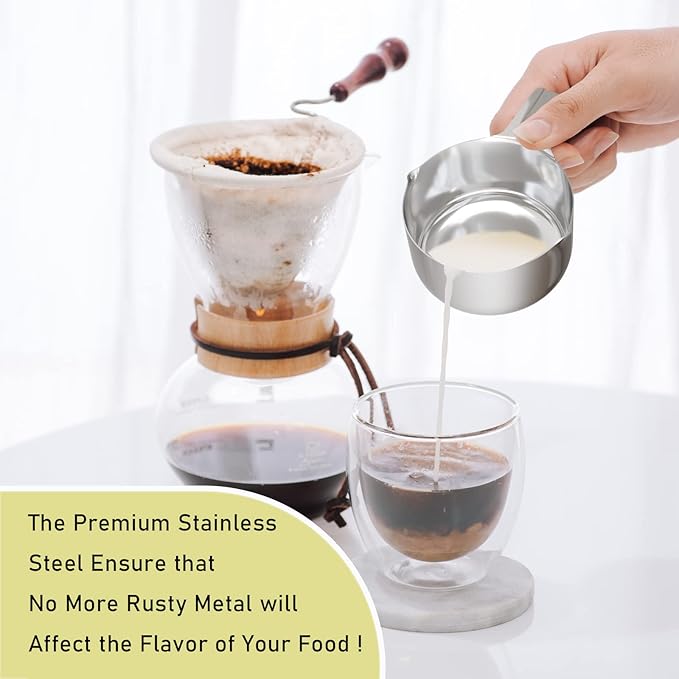 1PCS 2Cup Single Measuring Cup, Stainless Steel Measure Scoop, Metric and US - Image 4