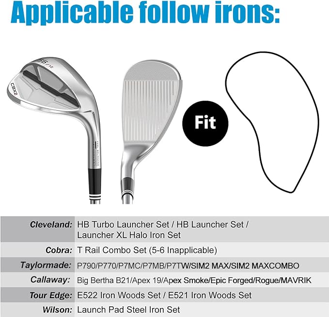 Barudan Golf Iron Club Head Covers Headcovers fits - Image 7