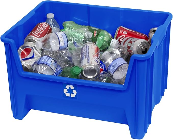 Commercial Industrial Heavy Duty Stackable Open-Front Recycling Bin Box - Image 3