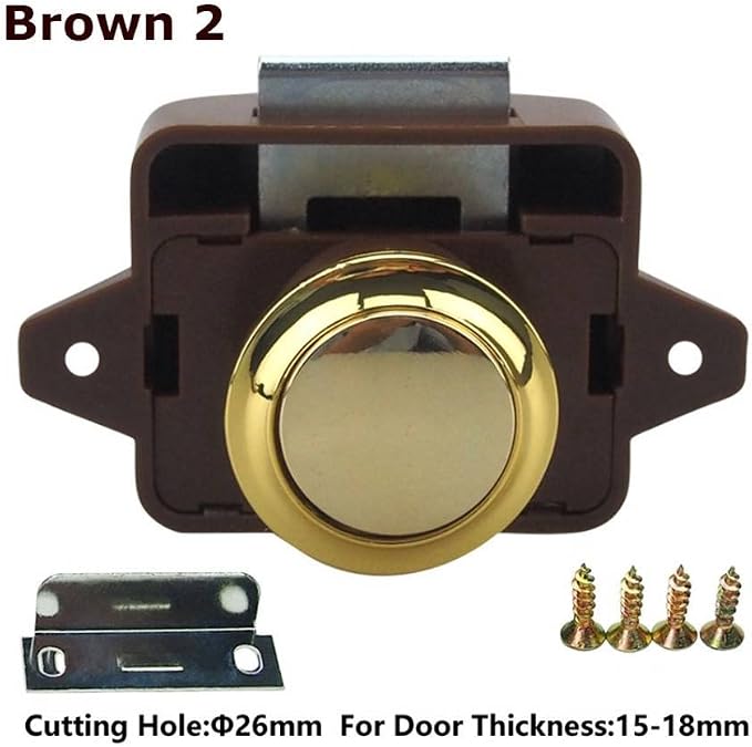 Encell Set of 5 Push Button Latch Cupboard - Image 2