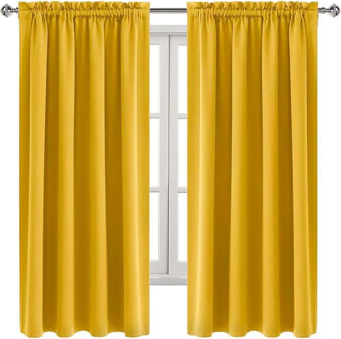 DWCN Blackout Curtains Room Darkening Thermal Insulated Bedroom Curtains Window - Image 9