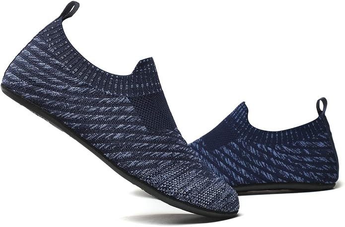 QZKDM Lightweight Slip on Grip Indoor House Slippers Barefoot Non Slip Home - Image 2