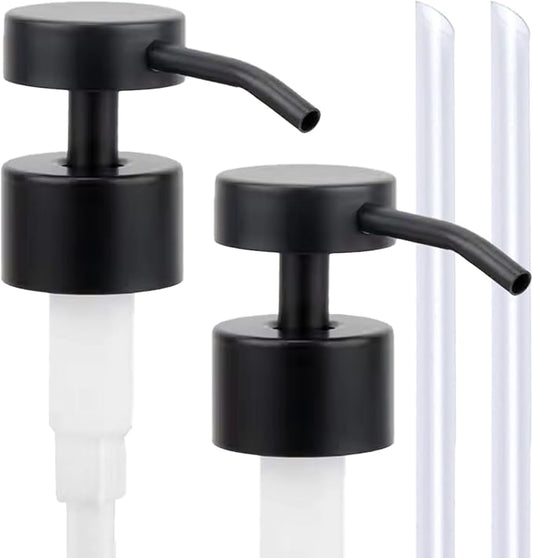 Stainless Steel Soap Dispenser Pump Head Replacement 2 Pack, 28/400 Threads by LUNESTELLA