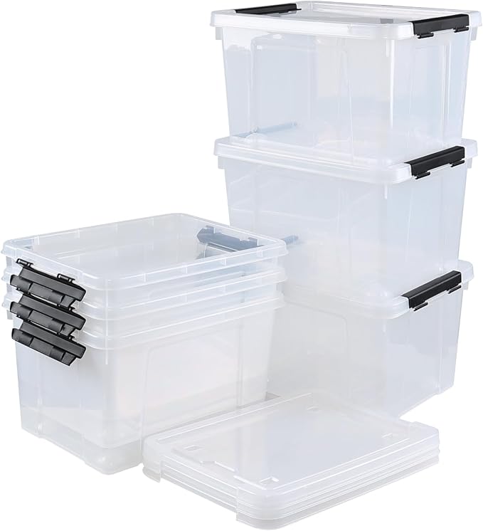 Pekky 22 Qt Clear Plastic Storage Bins - Image 7