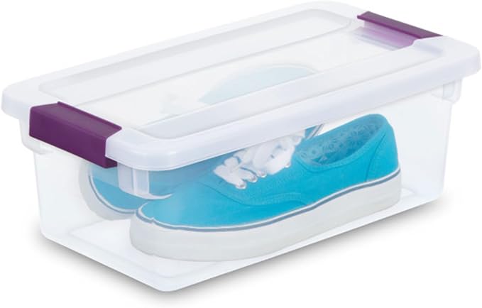 Sterilite 24-Pack 6 Quart ClearView Latch Box, Stackable Organizer Bins - Image 9