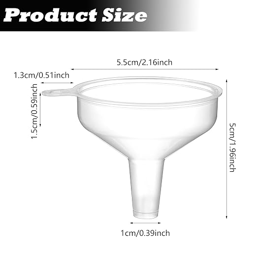 4PCS Mini Plastic Funnel, 5.5cm/2.17Inch Funnels - Image 2