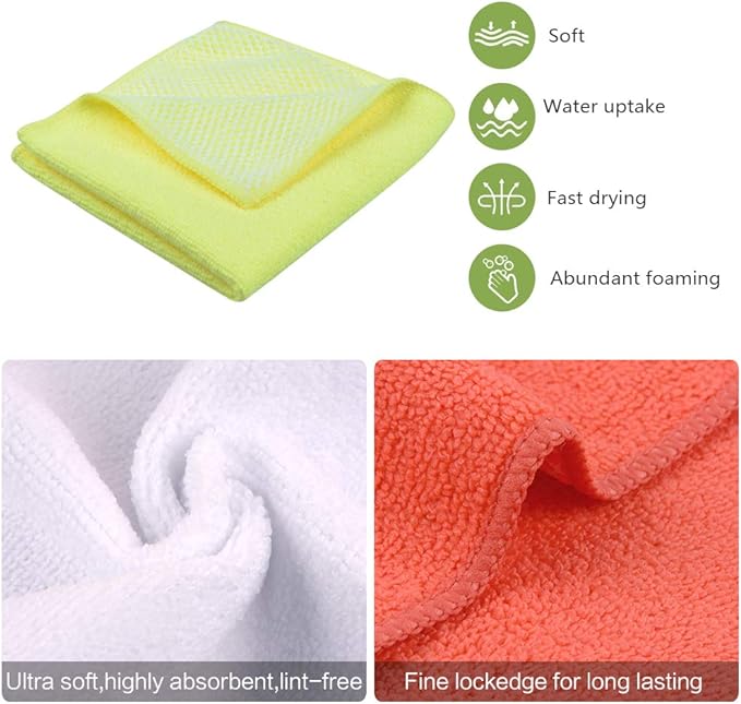 SINLAND Microfiber Dish Cloth for Washing Dishes Dish Rags Best Kitchen - Image 4