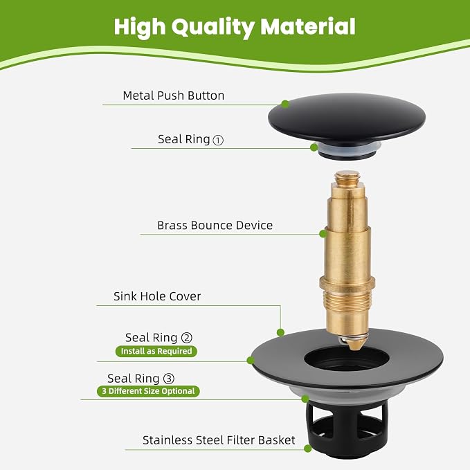Universal Bathroom Sink Drain Strainer Hair Catcher Upgraded - Image 6