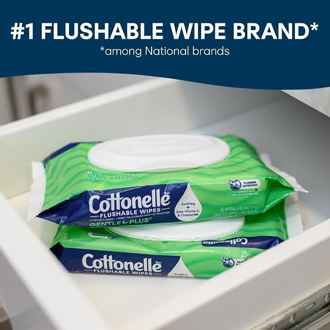 Cottonelle GentlePlus Flushable Wet Wipes - Image 2