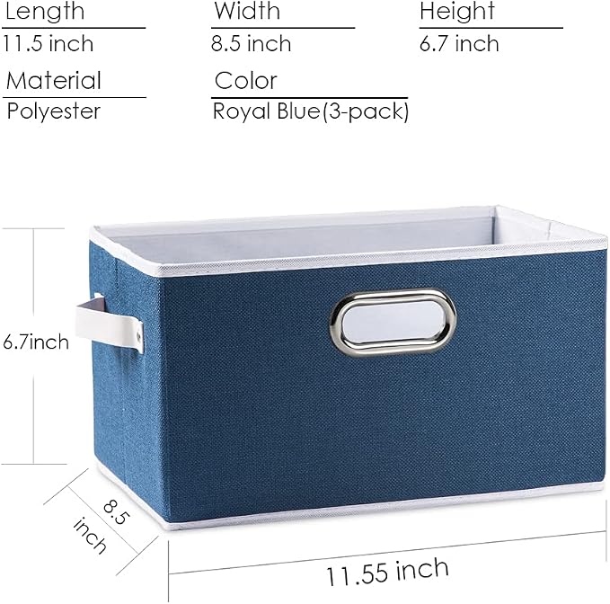 PRANDOM Fodable Storage Bins for Closet Decorative Fabric Storage Baskets Cubes - Image 6