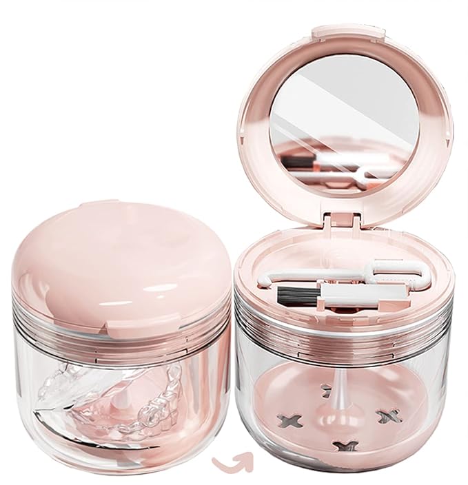 MURRI&MURRDI Retainer Mouth Guard Soak Container Box, Denture Bath Case by MURRIMURRDI