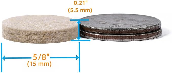 Furnigear Felt Furniture Pads for Hardwood Floors - Image 2
